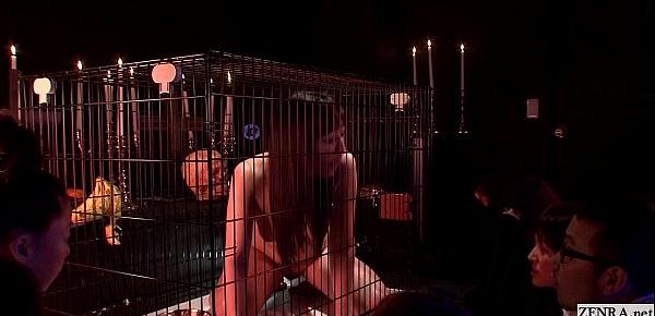  Subtitled HD CMNF Japanese woman in cage witchcraft